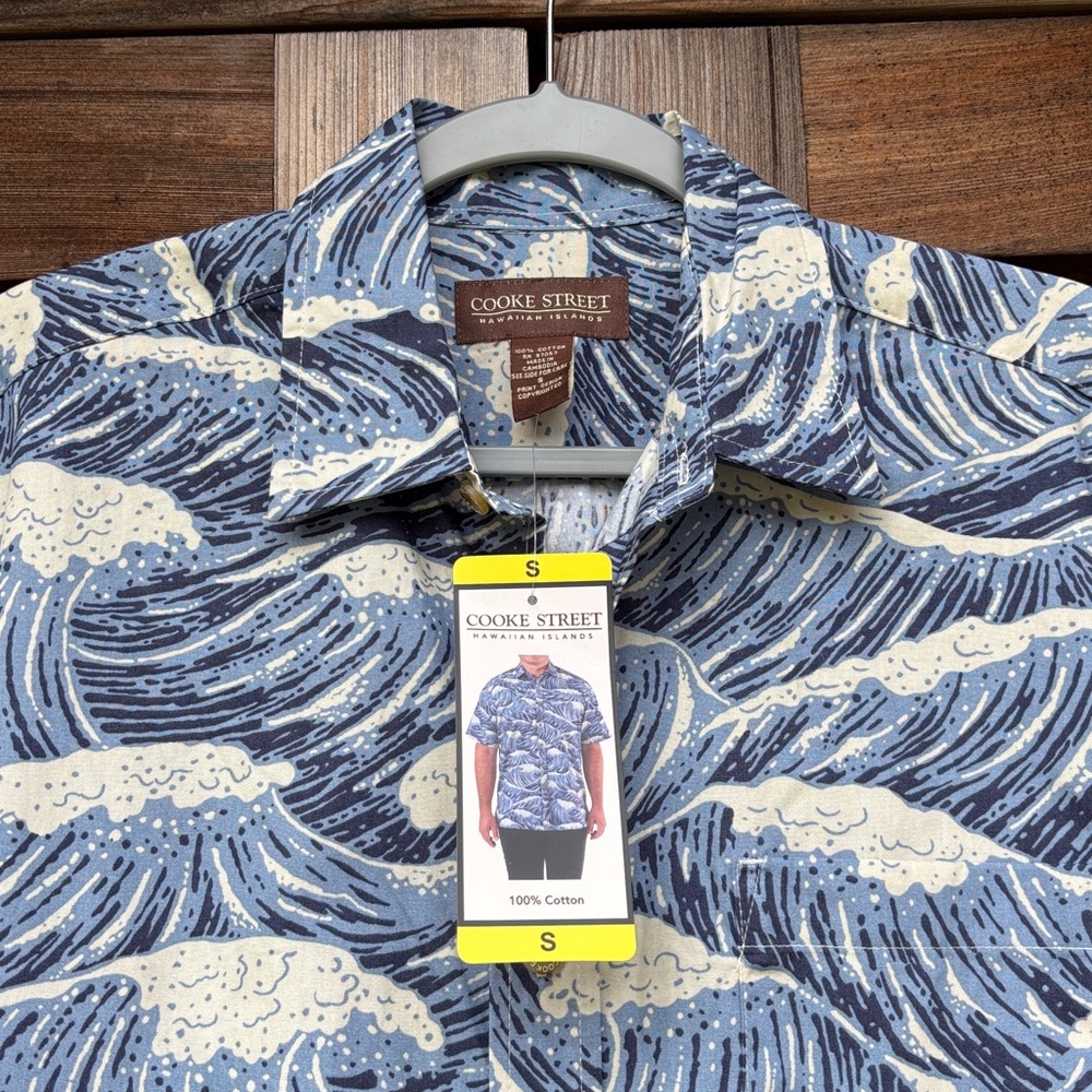 Cooke Street Ocean Wave Print Shirt - Picture 6 of 12